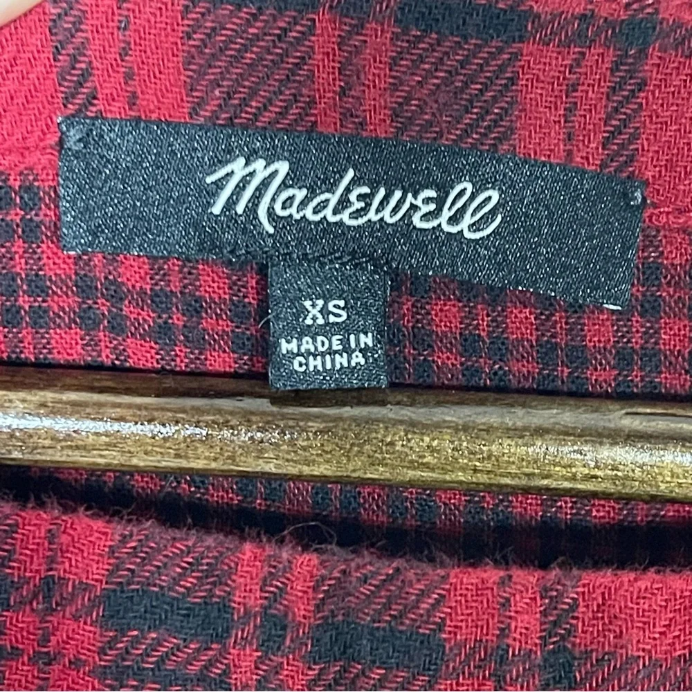 Madewell Herald Tee in Curtis Plaid Size XS in Flannel
